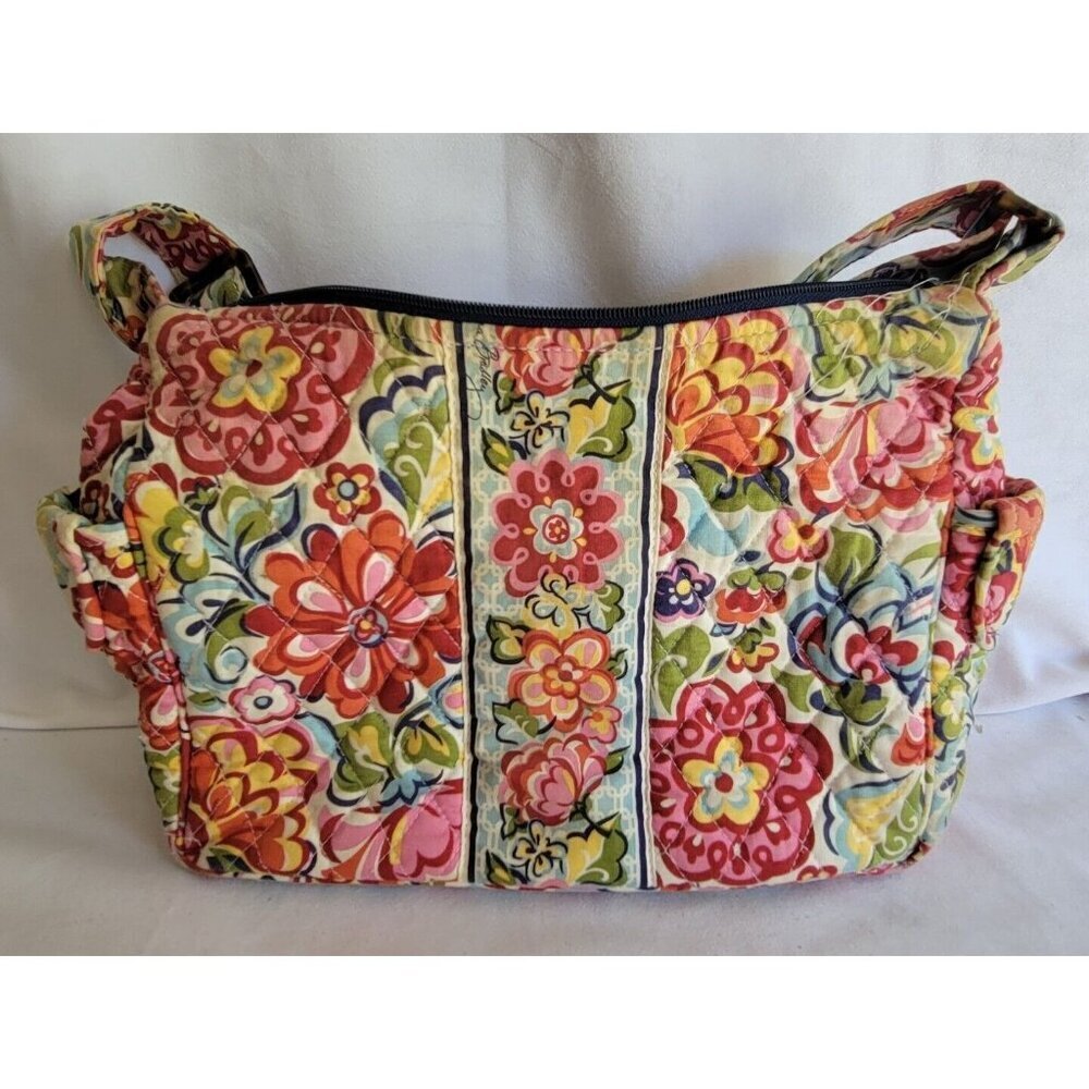 2009 Vera Bradley Hope Garden Hand Shoulder Bag Floral Retired On The Go Purse